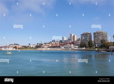 A view of San Francisco skyline and Telegraph Hill from San Francisco ...