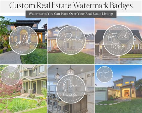 Custom Real Estate Watermark MLS Listings Overlay Circle Badge | Etsy