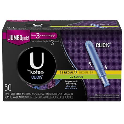 U By Kotex Click Tampons, Multi-Pack - 1Source