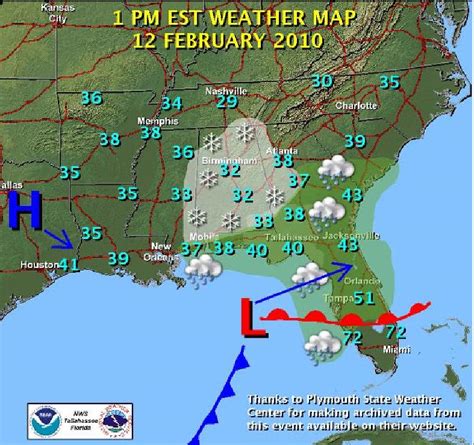 Florida Weather Forecast Map - State Map