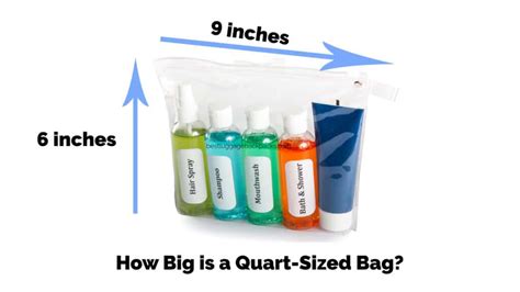 How Big is a Quart-Sized Bag? It's 6 by 9 Inches