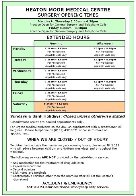 HEATON MOOR MEDICAL GROUP HEATON MOOR MEDICAL CENTRE