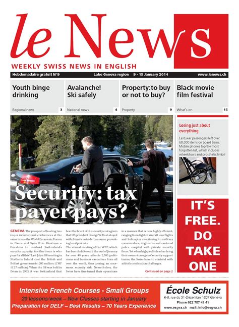 Le news 09 01 14 edition 9 by LeNews.ch - Issuu