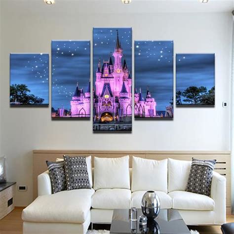 Cinderella Castle Disney World Magic Kingdom Disney – 5 Panel Canvas ...