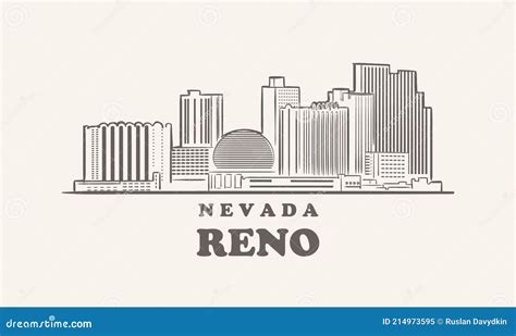 Reno Skyline Silhouette. Vector Illustration | CartoonDealer.com #225497936