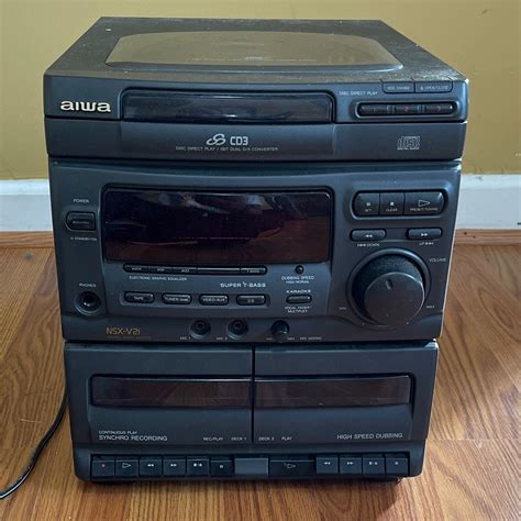 AIWA FM/AM NSX-V20 Radio Dual Cassette 3 CD Player Stereo System ...