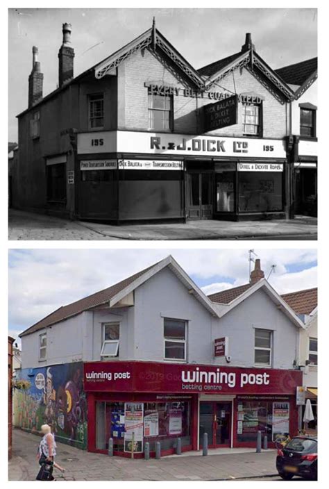 195 Gloucester Road 1940’s and now. | Gloucester road, Bristol, House ...