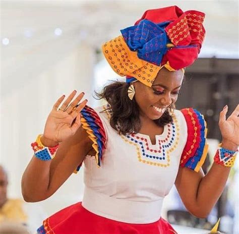 Clipkulture | Bride In Very Colourful Sepedi Traditional Wedding Outfit ...