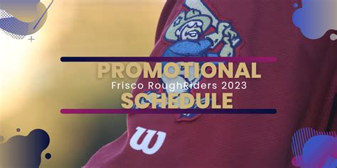 Frisco RoughRiders Promotional Schedule 2023 The Prospect Times | Texas ...