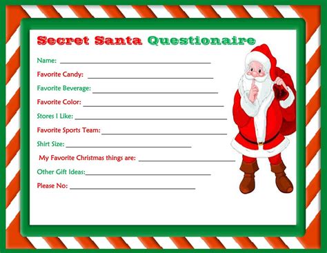 Secret Santa Drawing Slips | Free download on ClipArtMag