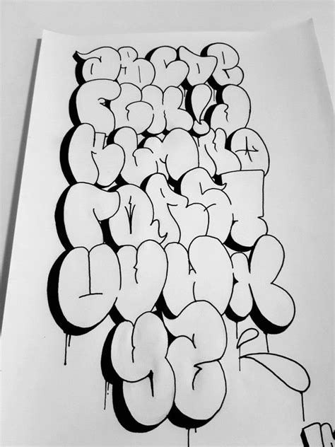 Throw up graffiti alphabet | Graffiti alphabet, Graffiti lettering ...