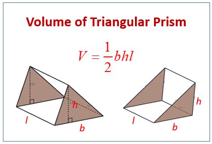 Volume of a Triangular Prism (examples, solutions, videos, worksheets ...