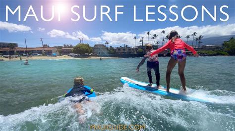 Maui Surf Lessons - The Cove in Kihei, South Maui - YouTube