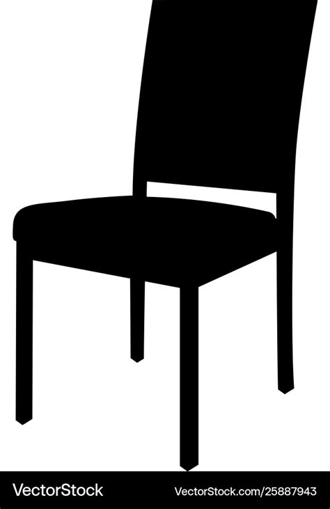 Chair silhouette Royalty Free Vector Image - VectorStock