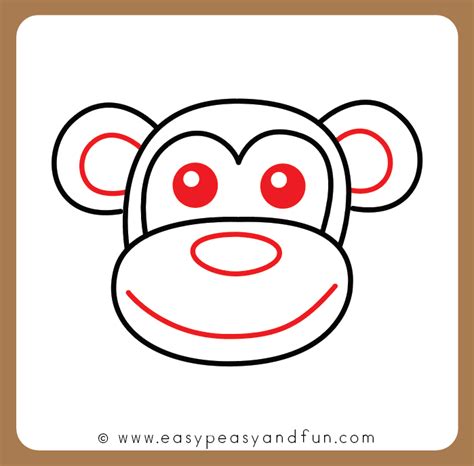 Monkey Drawings Step By Step : Finish it by giving final touches across ...