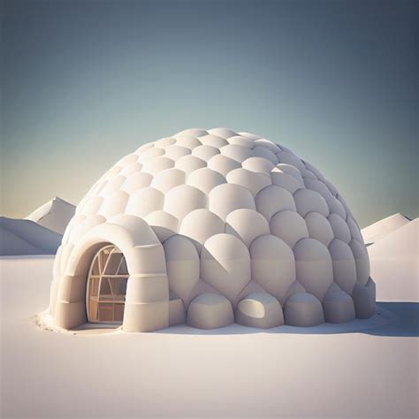 Premium Photo | Igloo eskimo house 3d render illustration