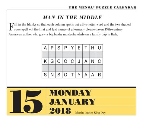 Mensa 365 Brain Puzzlers Page-A-Day Calendar 2018: Simpson, Fraser ...