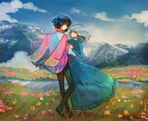 My fanart of Howl and Sophie, Howl's Moving Castle ! my Instagram is ...