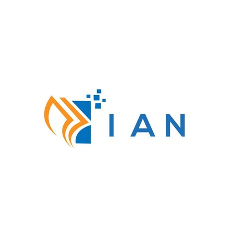 IAN credit repair accounting logo design on white background. IAN ...