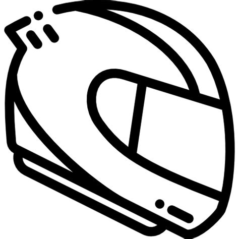 Icono de Casco de carreras Detailed Rounded Lineal