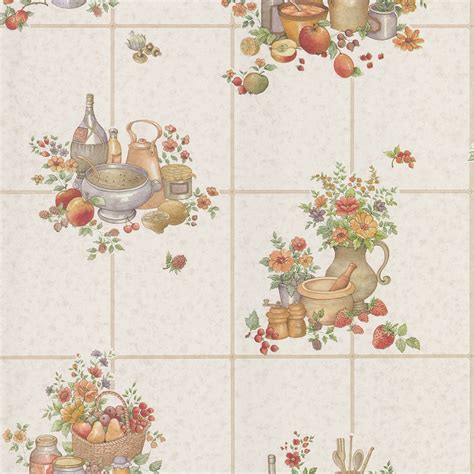 Brewster Wallcovering Kitchen and Bath Resource III 56-sq ft Cream ...