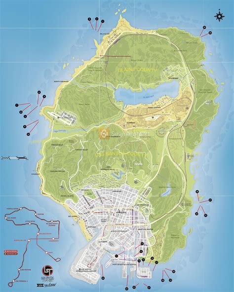 Detailed Gta V Weapons Locations Map