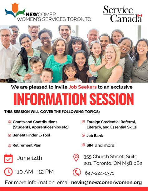 Service Canada Information Session — Newcomer Women's Services