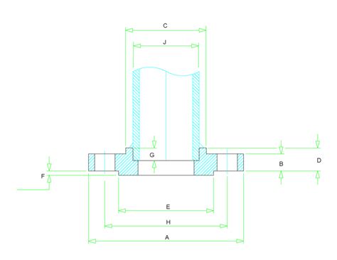 Socket Weld Flange Dimensions - Class 150 to Class 1500