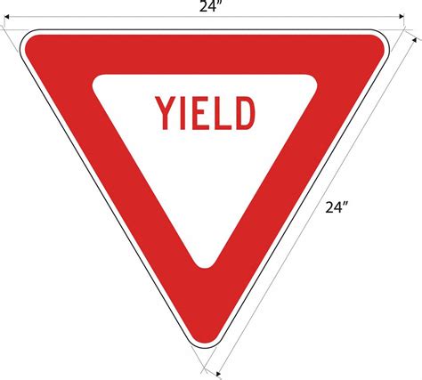 LYLE Yield Traffic Sign, Sign Legend Yield, MUTCD Code R1-2, 24 in x 24 ...