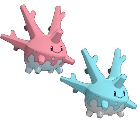 3DS - Pokémon X / Y - #222 Corsola - The Models Resource