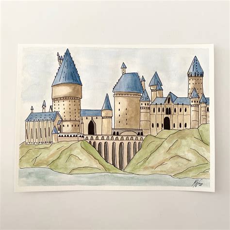 Hogwarts Castle Illustration