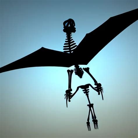 a bird skeleton flying in the sky, hyperrealistic, 3D | Stable ...