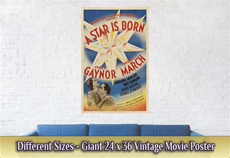 A Star is Born Poster Original Movie Poster 1937 Poster Film | Etsy