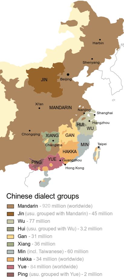 Mandarin Chinese Map