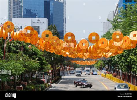 Singapore Chinese new year decorations Stock Photo - Alamy