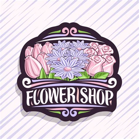 Vector Logo for Flower Shop Stock Vector - Illustration of flower ...