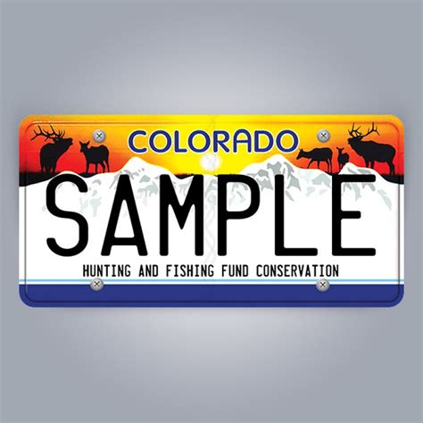 Colorado License Plate Replica, reflective