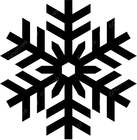 White Snowflake Silhouette Vector PNG, Snowflake Black And White Sign ...