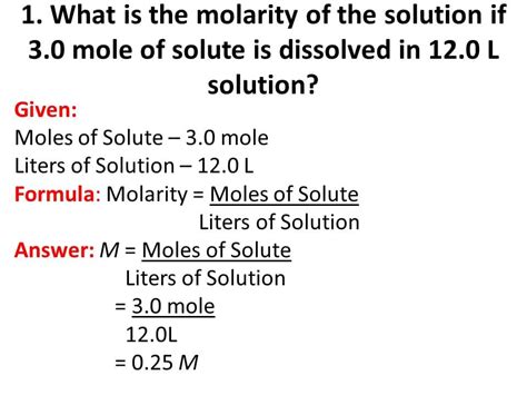 Molarity and Molality Calculations - Examples - PharmD Info