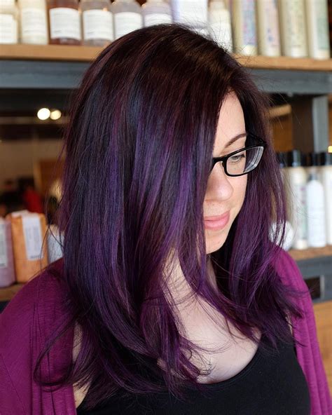 nice 25 Dark Purple Hair Ideas That Will Tease And Splash | Teinture ...