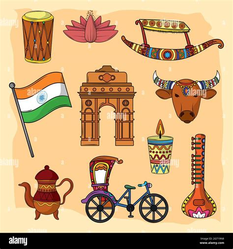 india culture icons Stock Vector Image & Art - Alamy