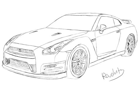 nissan gtr drawing step by step - iphonexwallpaperhdjapan