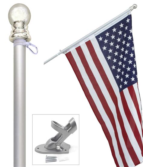 American flag and pole kit set: Includes a 3x5 ft US flag made in USA ...