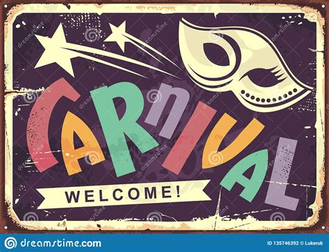 Carnival Retro Poster. Funfair Announcement Banner. Festival Welcome ...