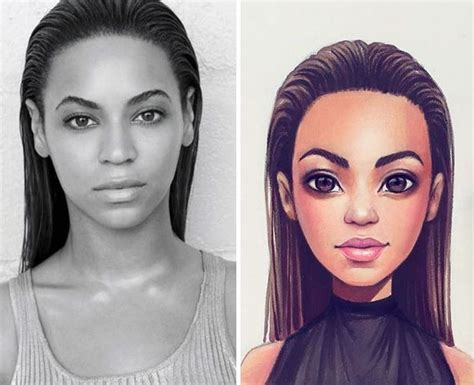 Russian illustrator creates hand-drawn cartoons of celebrities