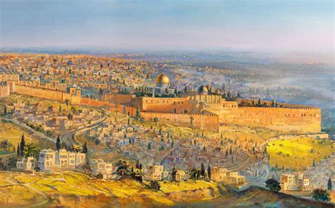 Painting: Jerusalem a city on seven Hills | Jerusalem, Gold art ...