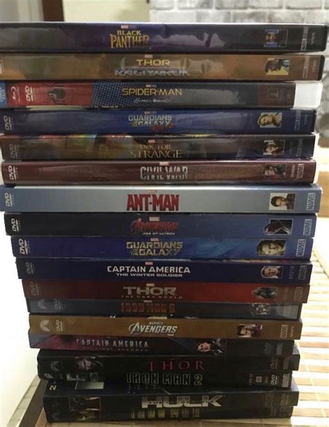 Marvel Cinematic Universe Movie Dvds Collection, Hobbies & Toys, Music ...