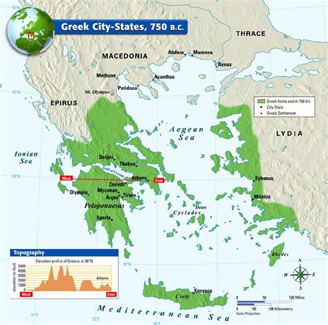 Greek City-States, 750 B.C. | Ancient greece, Greece, Greece map