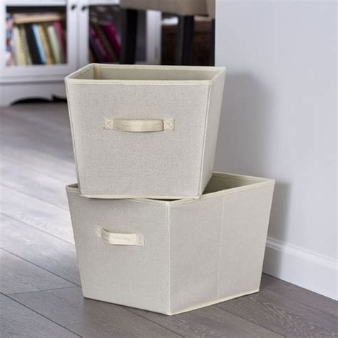 Household Essentials Medium Fabric Storage Bin with Handles, Set of 2 ...