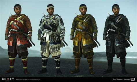 ArtStation - GHOST OF TSUSHIMA - Ghost Armor set, Drew Harrison | Ghost ...